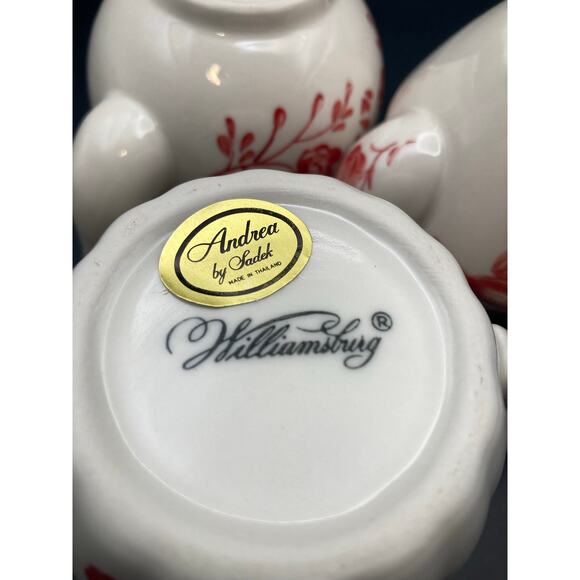 Williamsburg Tea Time Collection 3 Different One Cup Tea Pots NIP Andrea Sadek - Picture 10 of 14